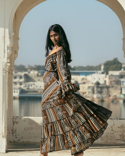 Lilith bohemian lange jurk