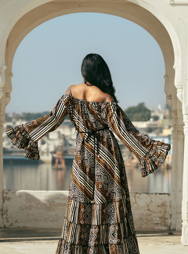 Lilith bohemian lange jurk