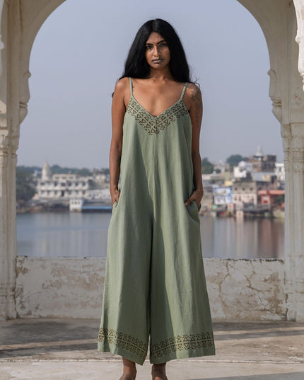 Sunlit Trails Jumpsuit Jadegroen