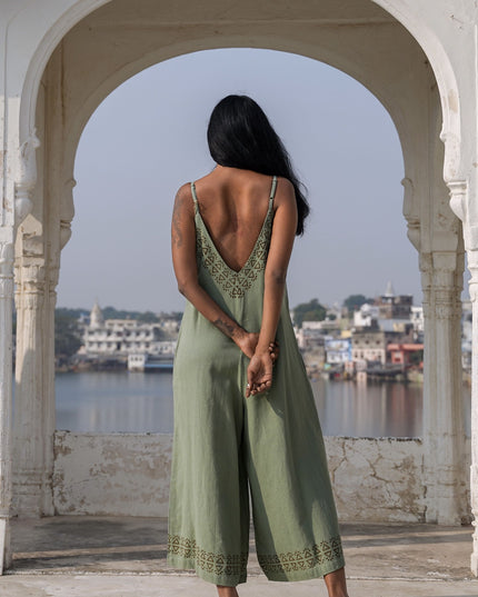 Sunlit Trails Jumpsuit Jadegroen