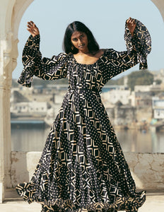 Lilith bohemian lange jurk