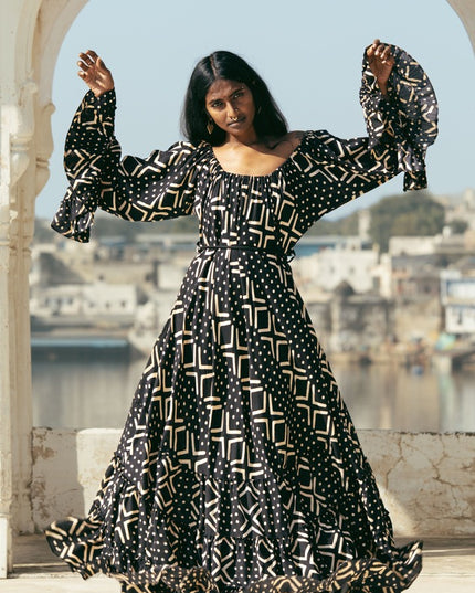 Lilith bohemian lange jurk