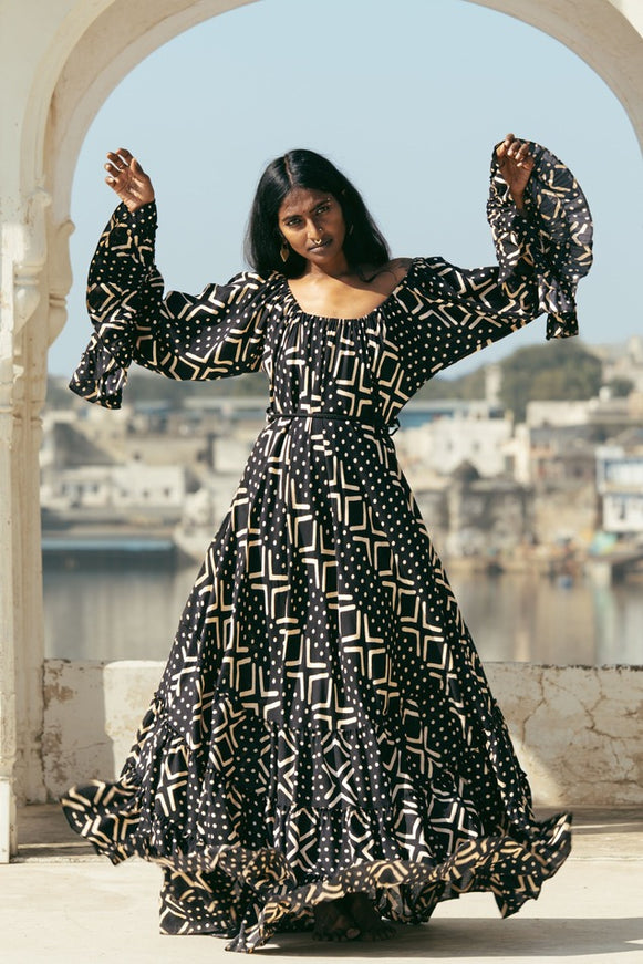 Lilith bohemian lange jurk