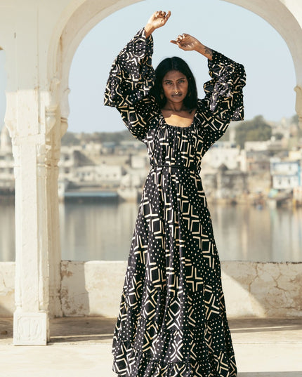 Lilith bohemian lange jurk