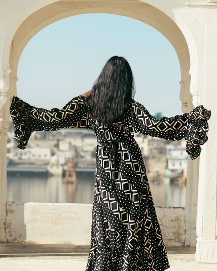 Lilith bohemian lange jurk