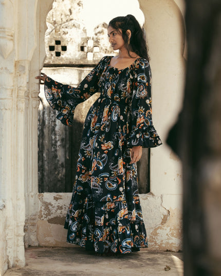 Lilith bohemian lange jurk