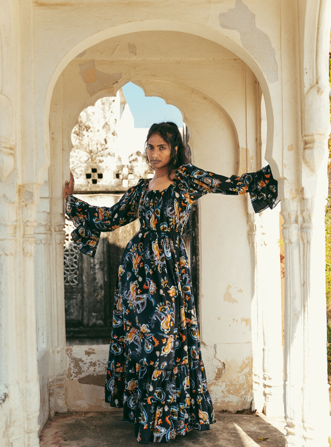 Lilith bohemian lange jurk