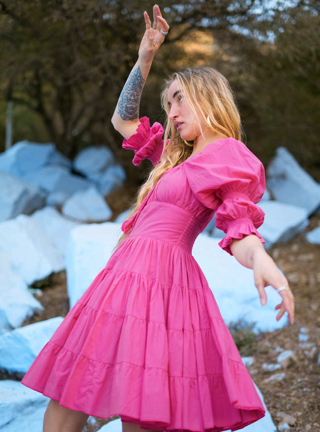 Korte Vaiana Jurk Roze