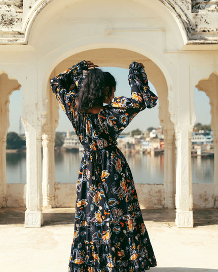 Lilith bohemian lange jurk