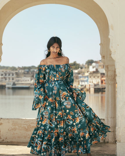 Lilith bohemian lange jurk