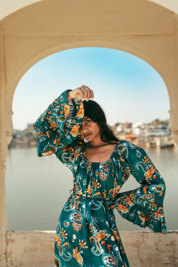 Lilith bohemian lange jurk