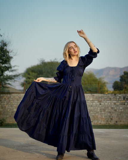 Vaiana Zomerjurk Donkerblauw