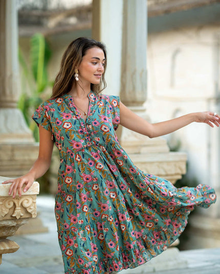 Amore midi jurk Groen