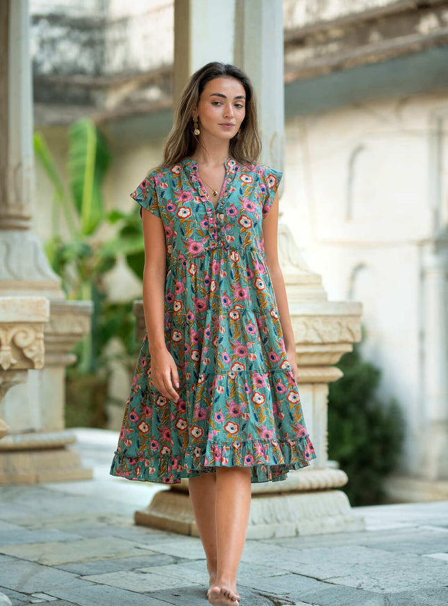 Amore midi jurk Groen