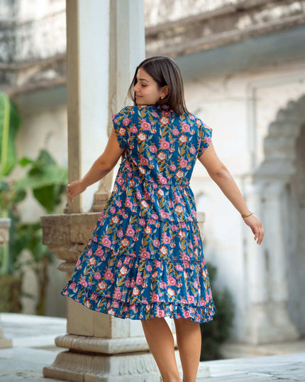 Amore midi jurk Blauw