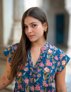 Amore midi jurk Blauw