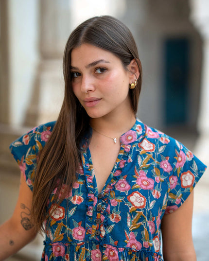 Amore midi jurk Blauw