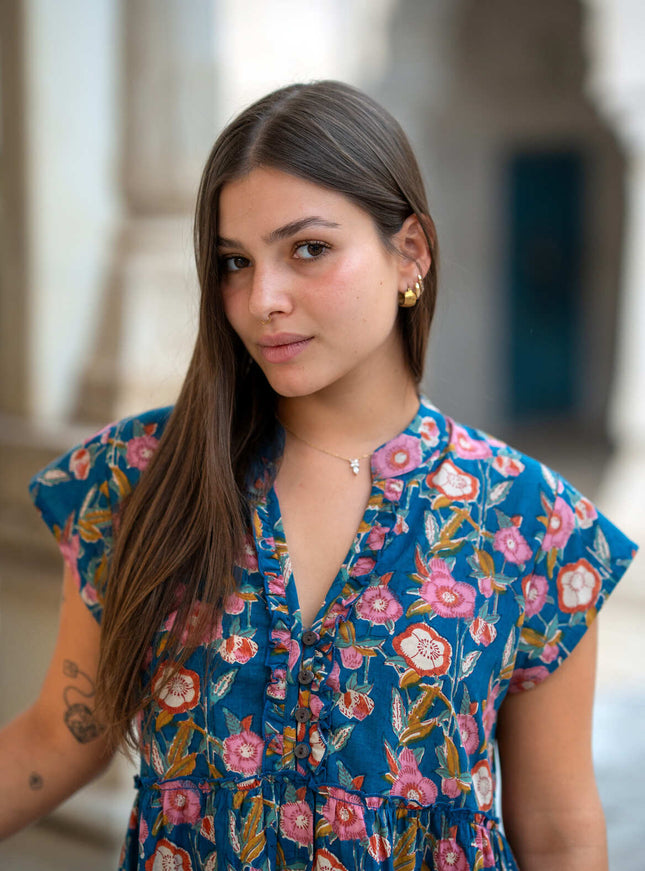 Amore midi jurk Blauw