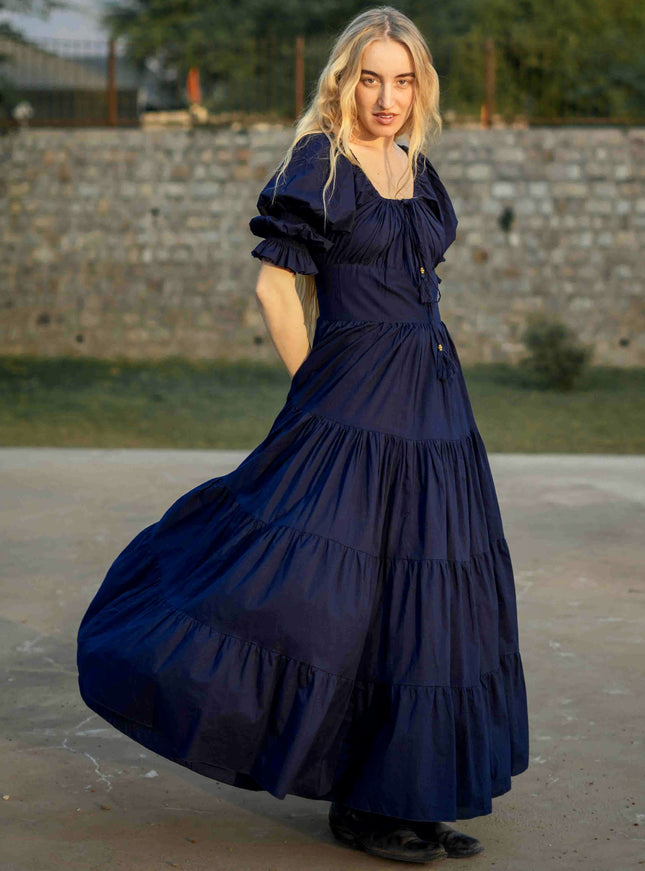 Vaiana Zomerjurk Donkerblauw