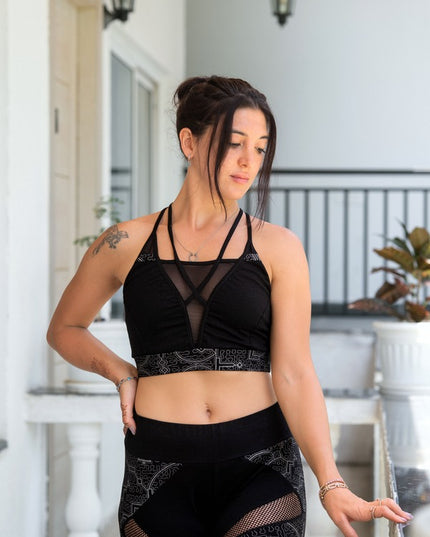 Kali Top – Bratop met Mesh Details voor Yoga & Fitness