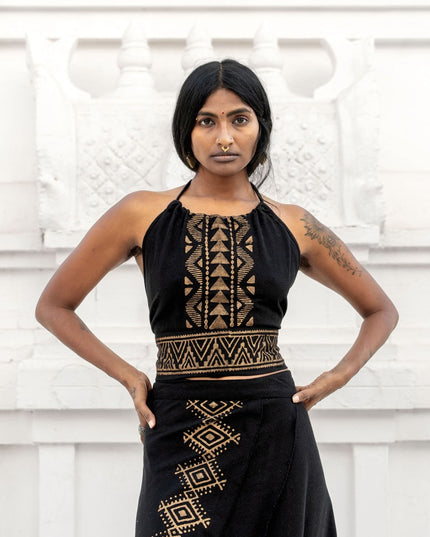 Mystic Mesa Summer Top Black