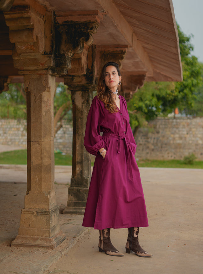 Elora overhemd jurk Burgundy