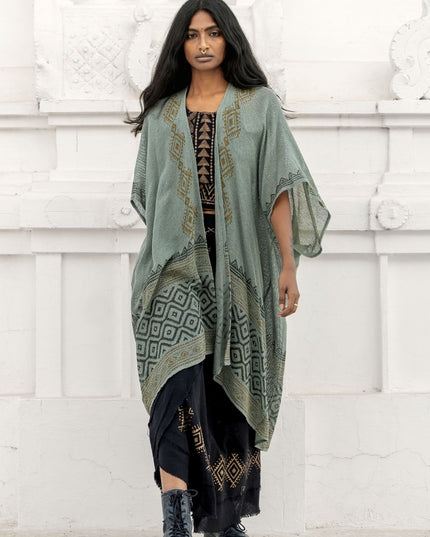 Nomad Chic poncho Jade Groen