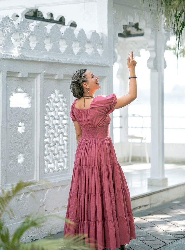 Vaiana Zomerjurk - Korte mouw Pastel roze