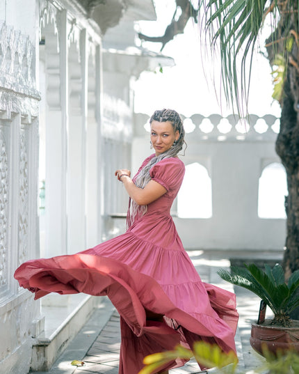 Vaiana Zomerjurk - Korte mouw Pastel roze