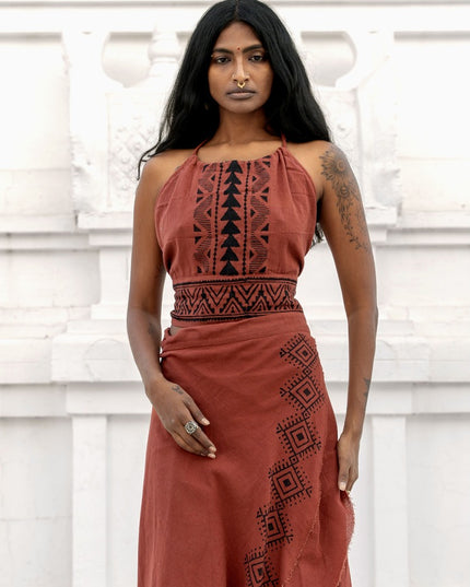 Mystic Mesa Wrap Skirt Terracotta