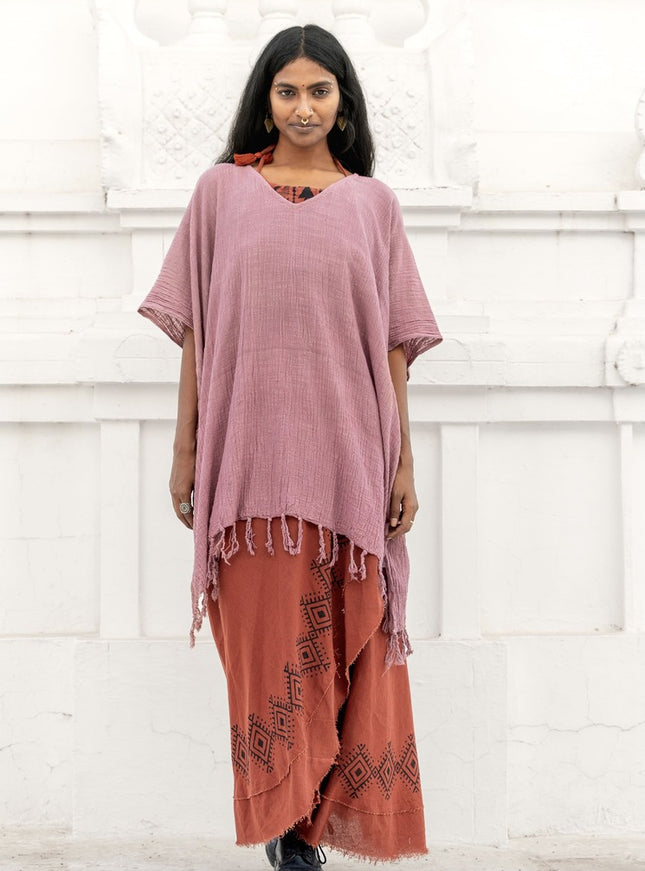 Desert Breeze poncho Roze