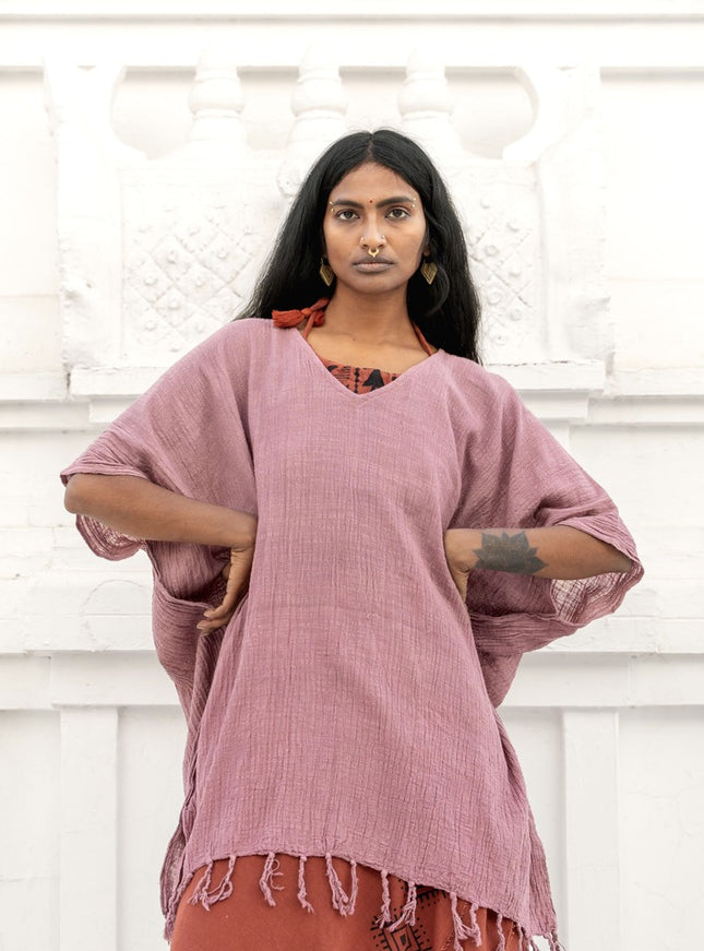 Desert Breeze poncho Roze