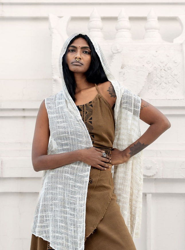 Gaia Boho vest Gebroken wit