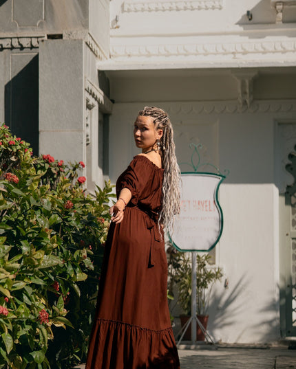 Luna Dress Warm Orange