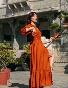 Luna Kleid Warm Orange