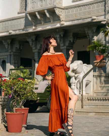 Luna Kleid Warm Orange