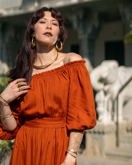 Luna Kleid Warm Orange