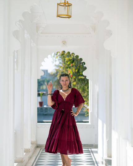 Tara Dress Long Green