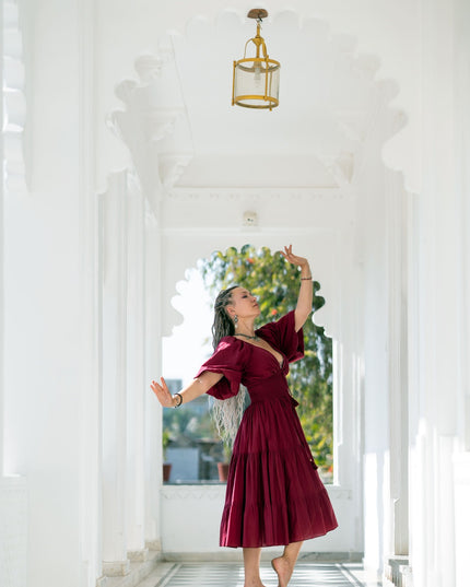 Tara Dress Long Green