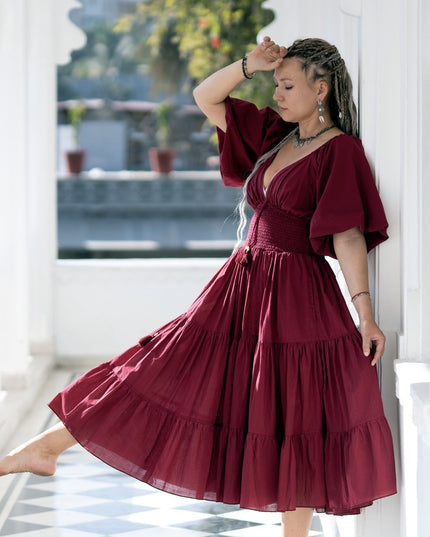 Tara Dress Long Green