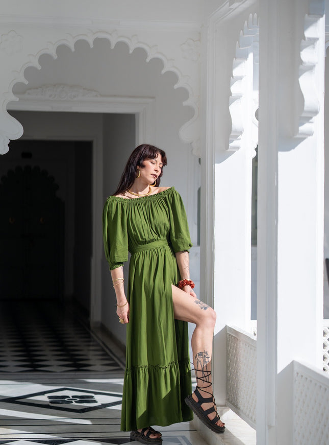 Luna Dress Olijf
