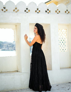 Litha Dress Lang Zwart