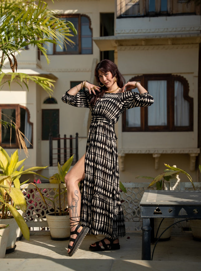 Luna Dress Zwart / Wit