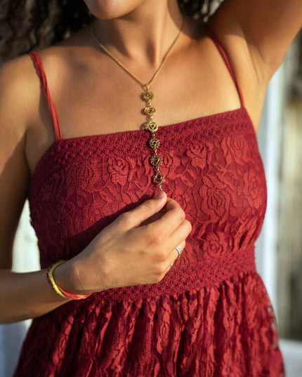 Chakra Necklace Brass