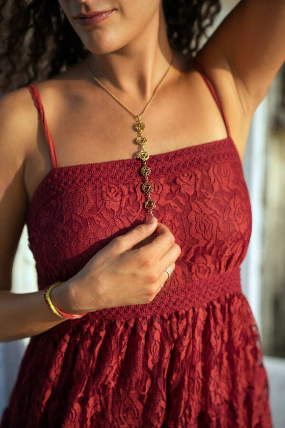 Chakra Necklace Brass