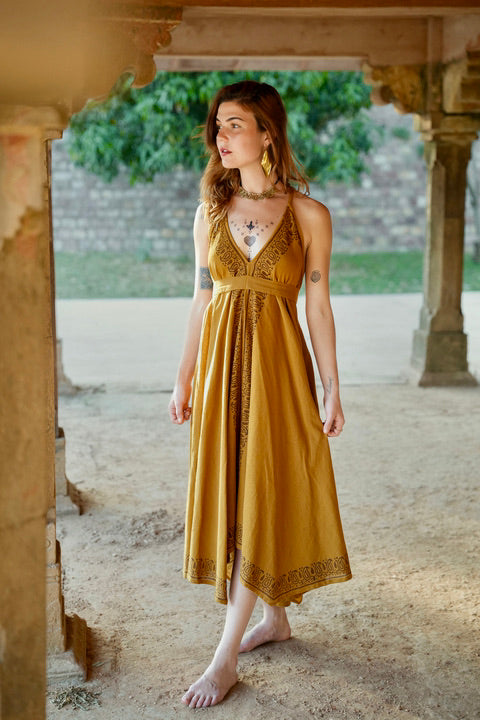 Ancient Whispers zomerjurk Okergeel