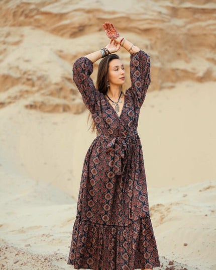 Devi Dress Zwart Print