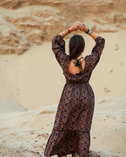 Devi Dress Zwart Print