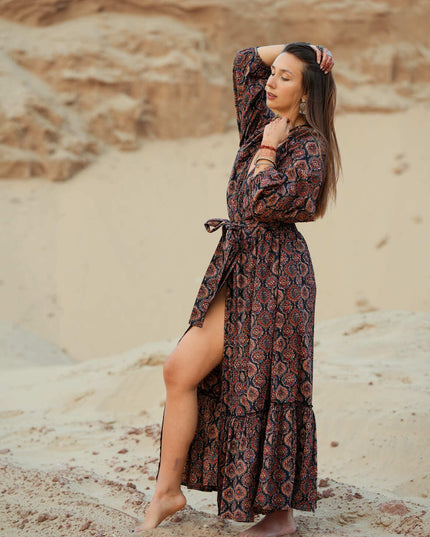 Devi Dress Zwart Print