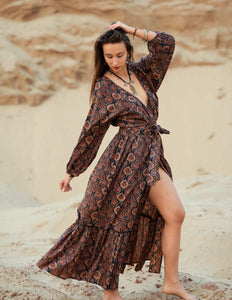 Devi Dress Zwart Print